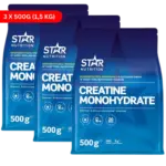 3x Star Nutrition Creatine Monohydrate 500g
