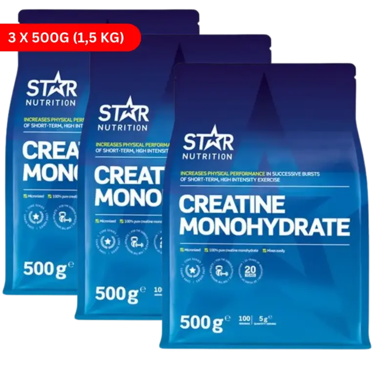 3x Star Nutrition Creatine Monohydrate 500g