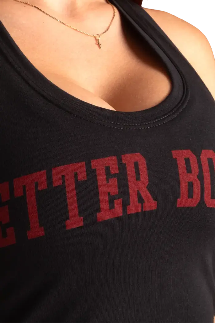 bbctbbkrd_5 Better Bodies Crop T-Back - Black/Red - Bilde 5