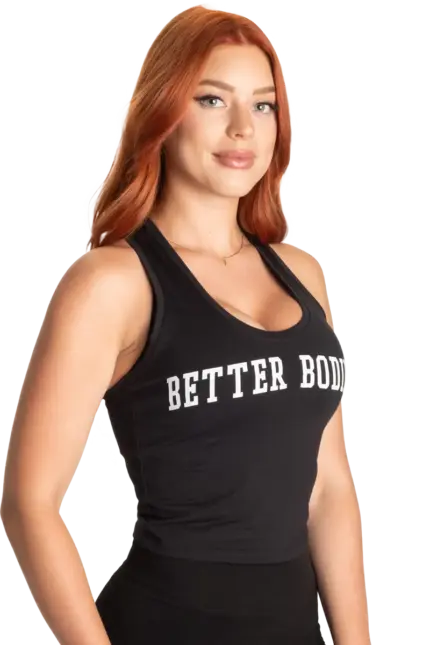 Better Bodies Crop T-Back - Black/White