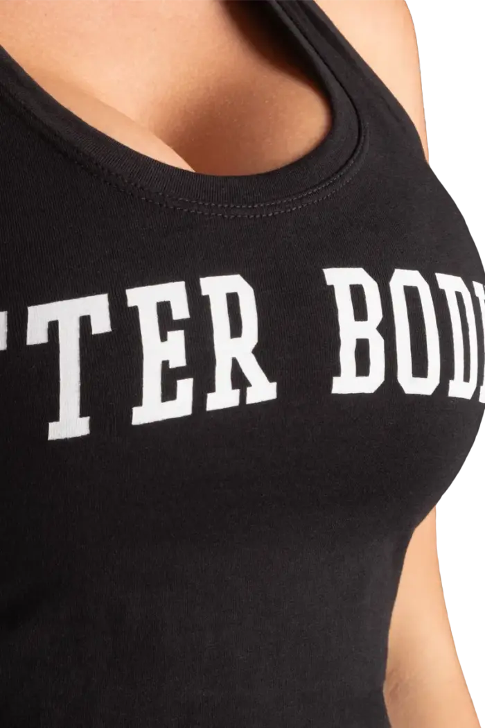 bbctbbkwe_5 Better Bodies Crop T-Back - Black/White - Bilde 5