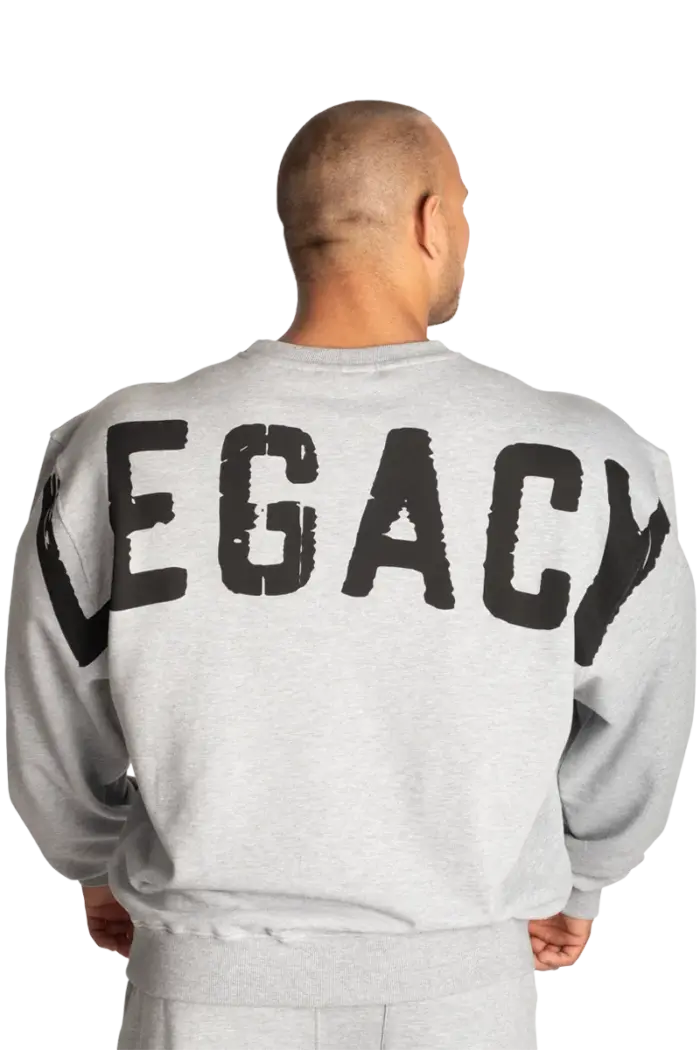 bblysrlgm_1 Better Bodies Legacy Sweater - Light Grey Melange - Bilde 1
