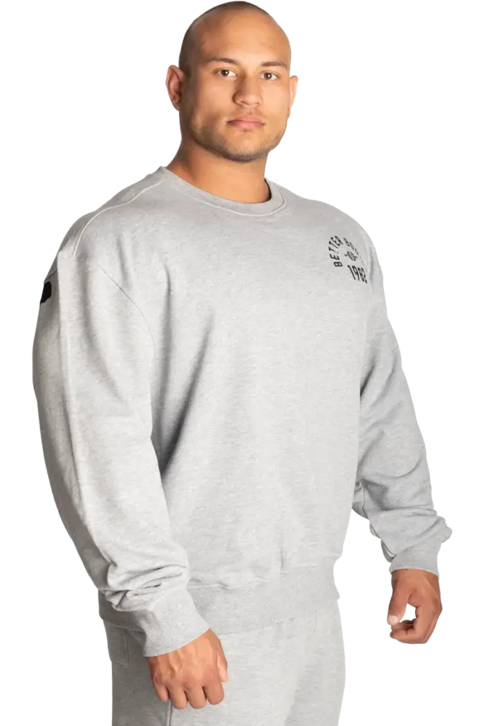 bblysrlgm_2 Better Bodies Legacy Sweater - Light Grey Melange - Bilde 2