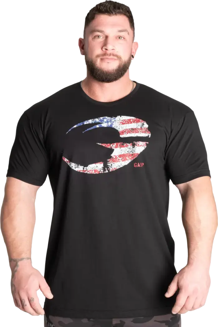 gpusastbk_1 GASP USA Standard Tee - Black - Bilde 1