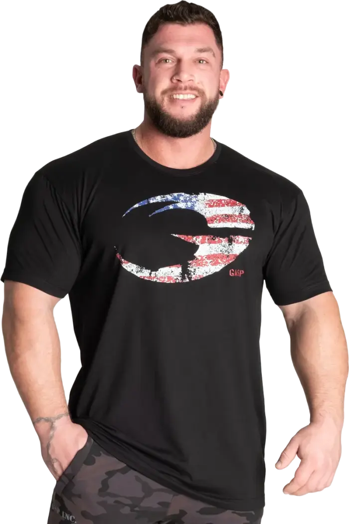gpusastbk_4 GASP USA Standard Tee - Black - Bilde 3