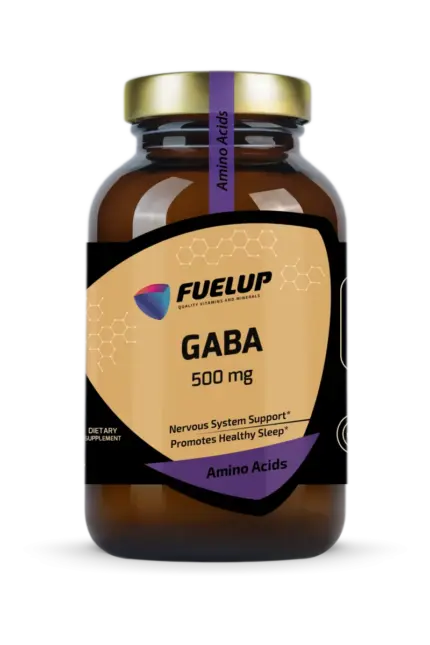 GABA 500 mg tilskudd – 100 vegetariske kapsler fra Fuel Up for bedre søvn og avslapning