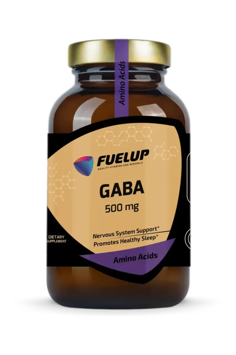 GABA 500 mg tilskudd – 100 vegetariske kapsler fra Fuel Up for bedre søvn og avslapning