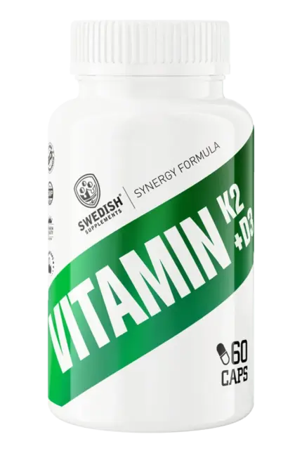 Swedish Vitamin K2+D3 - 60 kapsler