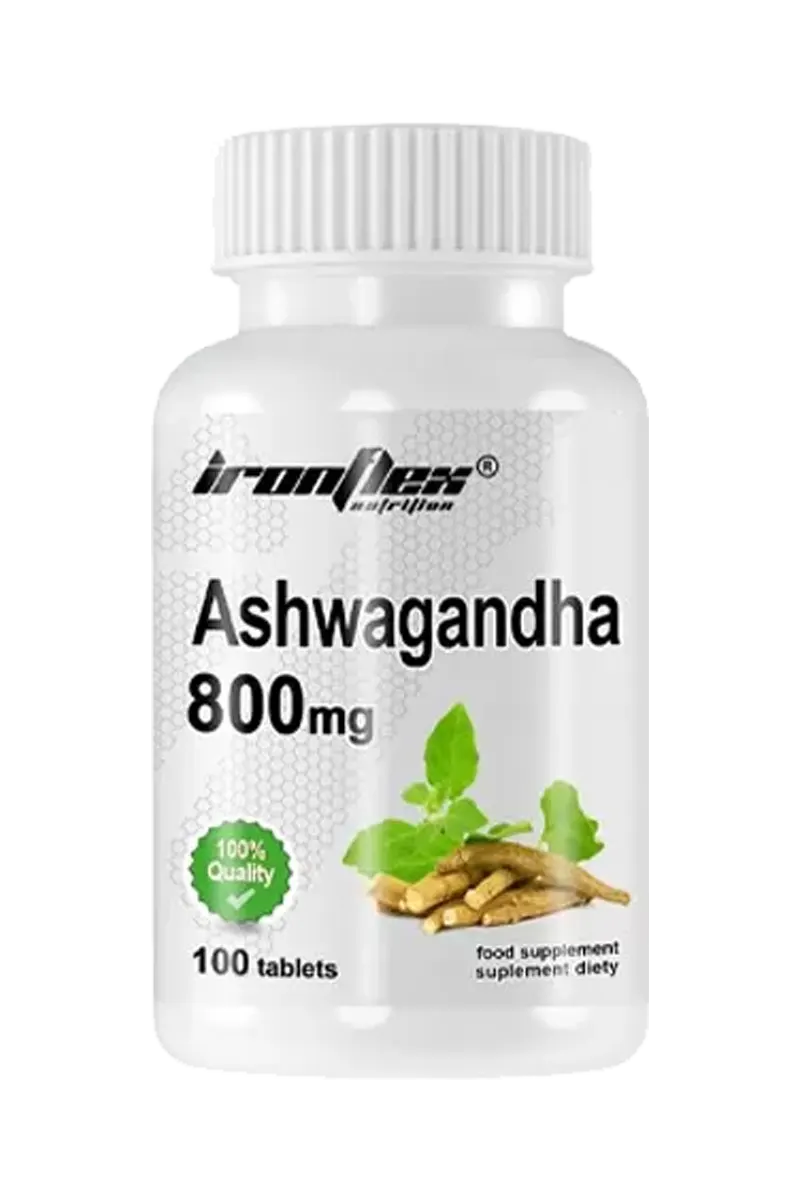 ixaa800100_1 Ironflex Ashwagandha 800mg - 100 tabletter - Bilde 1