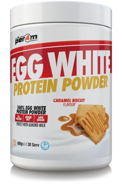 Per4m Egg White Protein Powder - 900g Caramel Biscuit Proteinpulver
