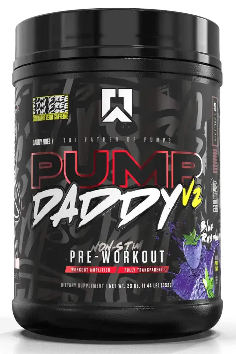RYSE Pump Daddy V2 Pre-Workout Non-Stim - 652g Blue Raspberry PWO - Pre Workout