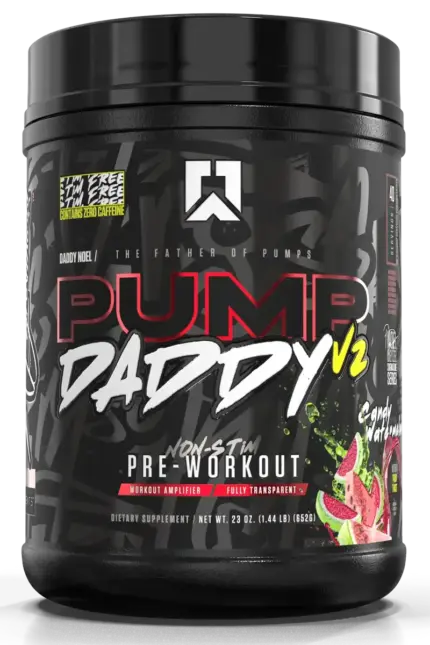 RYSE Pump Daddy V2 Pre-Workout Non-Stim - 652g Candy Watermelon PWO - Pre Workout