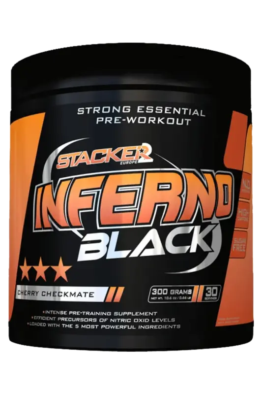 Stacker2 Inferno Black Pre-Workout // 300g Cherry Checkmate PWO - Pre Workout