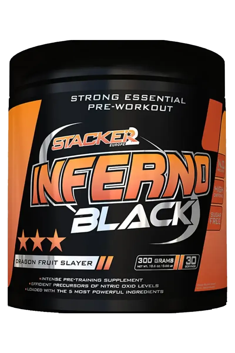 s2eiobk300fdfs_1 Stacker2 Inferno Black Pre-Workout // 300g - Bilde 1