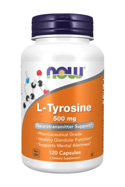 NOW L-Tyrosine 500mg - 120 kapsler