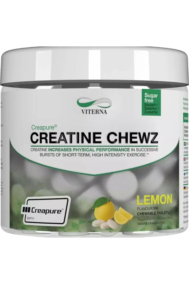 Viterna Creapure Chewable Chewz - 150 Tyggetabletter Lemon Kreatin